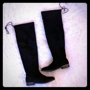 Faux Suede Thigh High Boot
